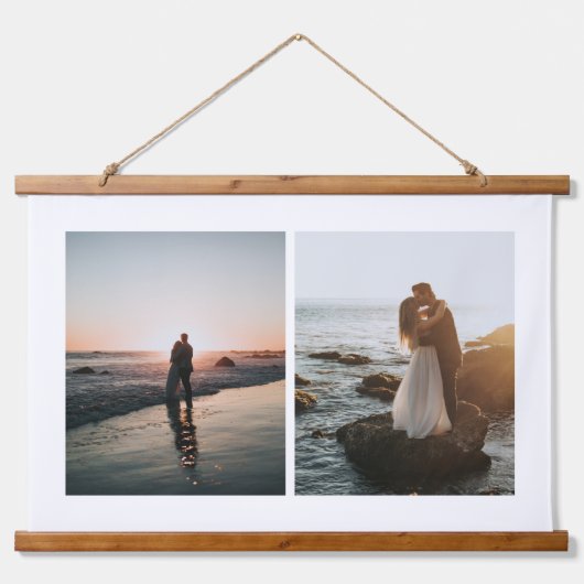 自分の写真カスタムコラージュの追加 吊り下げ型タペストリー (正面)