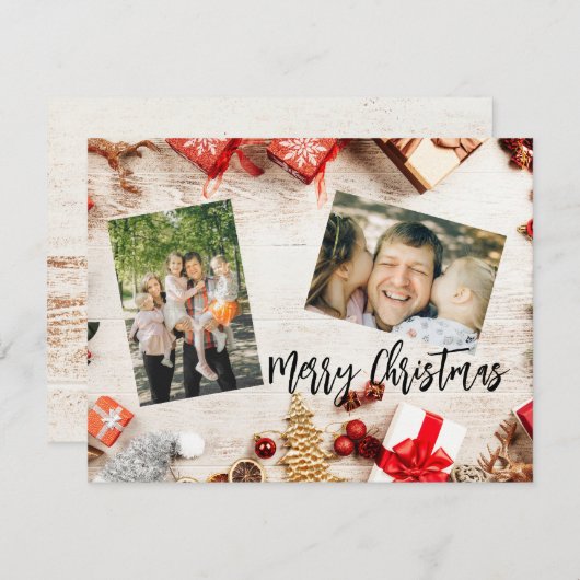 自分の写真カードを作成パーソナライズされたする シーズンカード (正面/裏面)