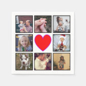 自分の写真コラーカスタムジュの作成 スタンダードカクテルナプキン (正面)