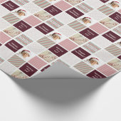 自分の写真コラージュのクリスマスを作成する ラッピングペーパー (角)