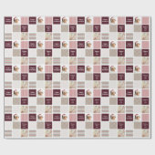 自分の写真コラージュのクリスマスを作成する ラッピングペーパー (フラット)