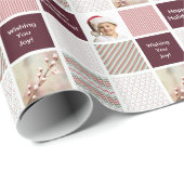 自分の写真コラージュのクリスマスを作成する ラッピングペーパー (ロールコーナー)