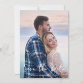 自分の写真シンプルを結婚作成する セーブザデート (正面)