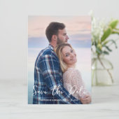 自分の写真シンプルを結婚作成する セーブザデート (スタンド正面)