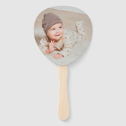 自分の写真シンプルモダンスタイリッシュ ハンドファン (正面)