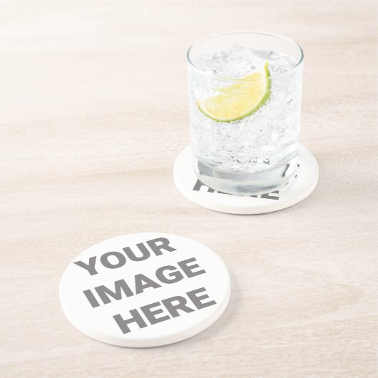自分の写真デザインを自分で追加パーソナライズされた コースター (側面)