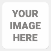 自分の写真デザインを自分で追加 スクエアシール (正面)