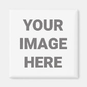 自分の写真デザインを自分の写真にカスタム追加 マグネット (正面)