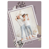 自分の写真名をモダン追加ガーリーパーソナライズされたする クリップボード (裏面)