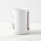 自分の写真名をモダン追加ガーリーパーソナライズされたする コーヒーマグカップ (中央)