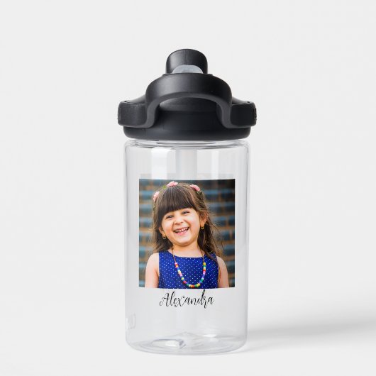 自分の写真名を作成する ウォーターボトル (背面)