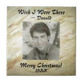 自分の写真大理石の作成仕上げ タイル (正面)