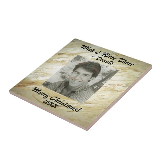 自分の写真大理石の作成仕上げ タイル (側面)