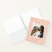 自分の写真愛のハートカスタムをバラ金ゴールドに追加 ノートブック (内部)