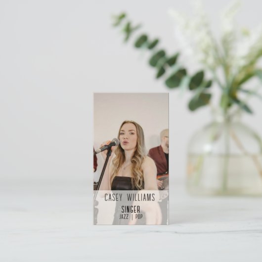 自分の写真歌手の名刺 名刺 (スタンド正面)