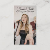 自分の写真歌手ソングライターBusiness Card 名刺 (正面)