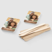 自分の写真素朴モノグラムの結婚の ハンドファン (組立なし)