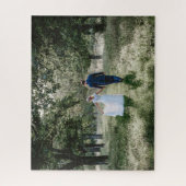 自分の写真結婚の写真のカスタム贈り物を作成 ジグソーパズル (縦)