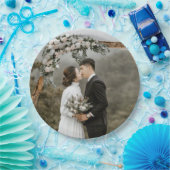 自分の写真結婚カップルの作成 ペーパープレート (パーティー)