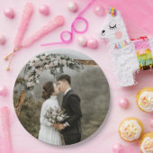 自分の写真結婚カップルの作成 ペーパープレート (パーティー)