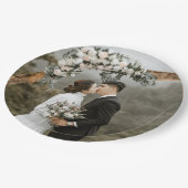 自分の写真結婚カップルの作成 ペーパープレート (アングル)