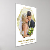 自分の写真結婚ゴールドフォイル実在のプリントを追加 箔ポスター (レイダウン)