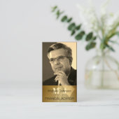 自分の写真財務顧問名刺 名刺 (スタンド正面)