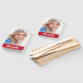 自分の写真赤モノグラム卒業ハンドファン ハンドファン (組立なし)