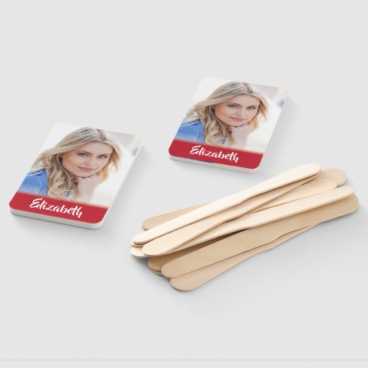 自分の写真赤モノグラム卒業ハンドファン ハンドファン (組立なし)