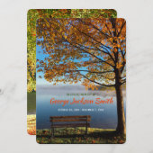 自分の写真追悼式秋秋 招待状 (正面/裏面)