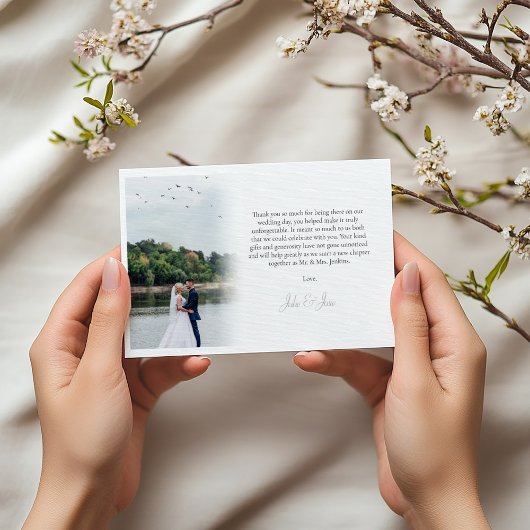 自分の写真、グラデーション、サンキューカード サンキューカード