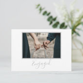 自分の写真、婚約した発表パーティー サンキューカード (スタンド正面)