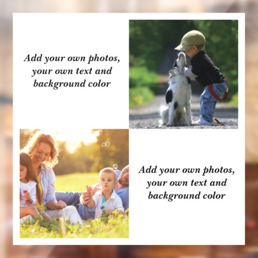 自分の写真、文字、背景を追加する ウィンドウサイン (シート2)
