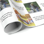 自分の写真、文字、背景を追加する ラッピングペーパー (ロールコーナー)