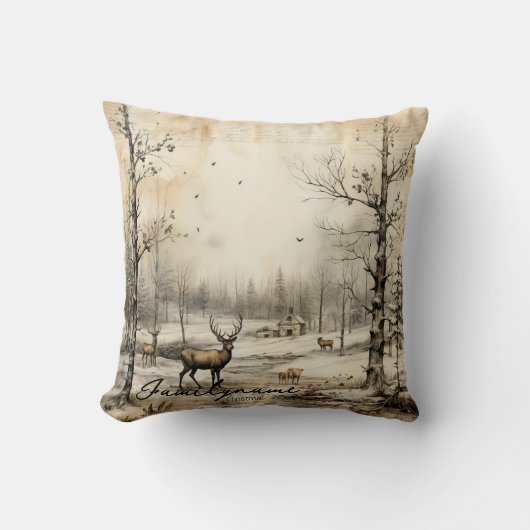 自分の冬のスタ素朴ッグを作成 クッション (正面)