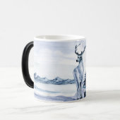 自分の冬の鹿威厳のあるを作成する モーフィングマグカップ (正面左)