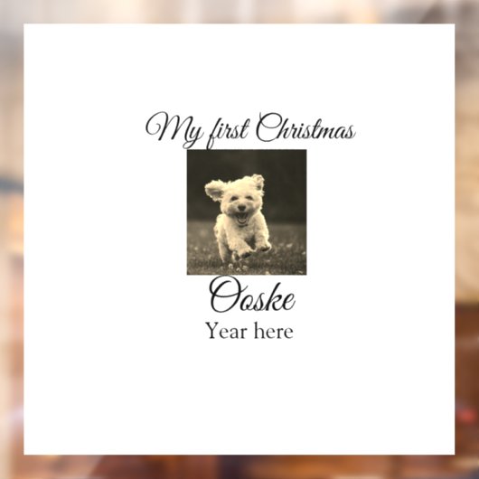 自分の初めてのクリスマスがペット名を追加する年写真 ウィンドウサイン (シート2)