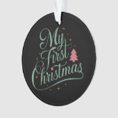 自分の初めてのクリスマスの一致するファミリクリスマス 生まれたばかりの オーナメント (正面)