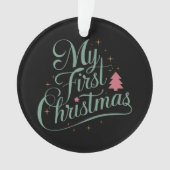 自分の初めてのクリスマスの一致するファミリクリスマス 生まれたばかりの オーナメント (正面)