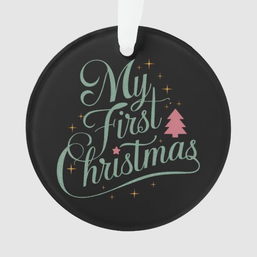 自分の初めてのクリスマスの一致するファミリクリスマス 生まれたばかりの オーナメント (正面)