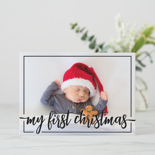 自分の初めてのクリスマスの写真 シーズンカード (スタンド正面)