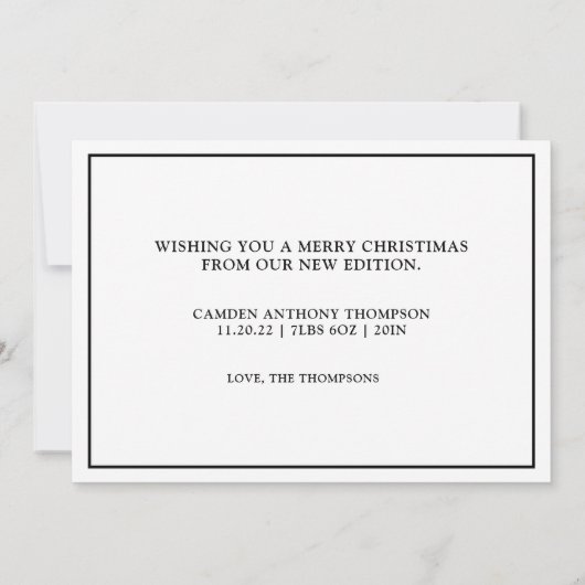 自分の初めてのクリスマスの写真 シーズンカード (裏面)