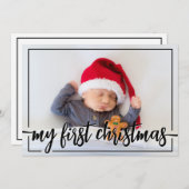 自分の初めてのクリスマスの写真 シーズンカード (正面/裏面)