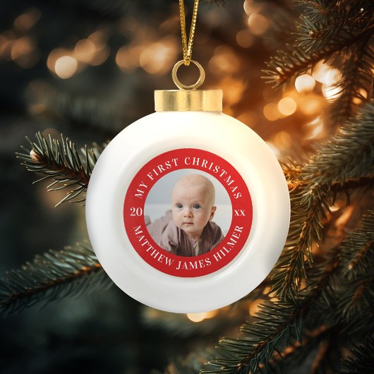 自分の初めてのクリスマスの写真 スノーフレークピューターオーナメント