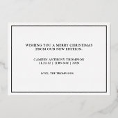 自分の初めてのクリスマスの写真 箔シーズンカード (裏面)