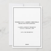 自分の初めてのクリスマスの縦写真 シーズンカード (裏面)