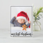 自分の初めてのクリスマスの縦写真 シーズンカード (スタンド正面)