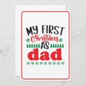 自分の初めてのクリスマスをパパ 招待状 (正面/裏面)