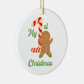 自分の初めてのクリスマスジンジャーブレッドマン セラミックオーナメント (右)