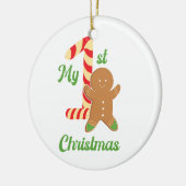 自分の初めてのクリスマスジンジャーブレッドマン セラミックオーナメント (左)